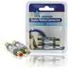 ADATTATORE ACCOPPIATORE HQ HQS-SAC011 RCA 2xF - 2xF DORATO